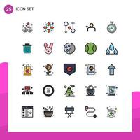 25 iconos creativos, signos y símbolos modernos de conjuntos de brújula, elementos de diseño vectorial editables de pasión femenina de instagram vector