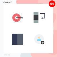 4 Creative Icons Modern Signs and Symbols of clot layout handicraft swap follow Editable Vector Design Elements