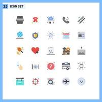 25 Thematic Vector Flat Colors and Editable Symbols of callback call medical online data Editable Vector Design Elements