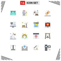 16 iconos creativos signos y símbolos modernos de entradas entradas de cine entorno de rifa de películas de fábrica paquete editable de elementos de diseño de vectores creativos