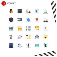 Modern Set of 25 Flat Colors and symbols such as travel document floppy person efficiency Editable Vector Design Elements