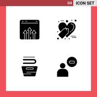 Set of Modern UI Icons Symbols Signs for business cleaning growth favorite housekeeping Editable Vector Design Elements