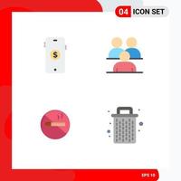 User Interface Pack of 4 Basic Flat Icons of ecommerce smoking online corporate cigarette Editable Vector Design Elements