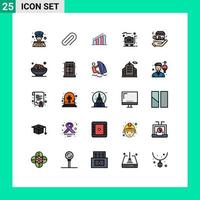 25 Creative Icons Modern Signs and Symbols of shop business progress case suitcase Editable Vector Design Elements