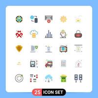 Universal Icon Symbols Group of 25 Modern Flat Colors of spring brightness web sun setting Editable Vector Design Elements