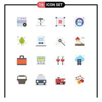 Universal Icon Symbols Group of 16 Modern Flat Colors of birch speed board meter gauge Editable Pack of Creative Vector Design Elements