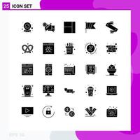 Set of 25 Modern UI Icons Symbols Signs for swiss army grid knife sport Editable Vector Design Elements