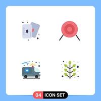 Modern Set of 4 Flat Icons and symbols such as hobbies medical archery ambulance fall Editable Vector Design Elements