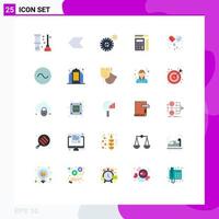 25 User Interface Flat Color Pack of modern Signs and Symbols of medicine pills tires capsule scale Editable Vector Design Elements