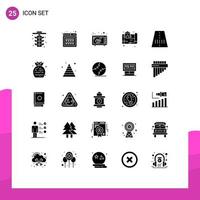 25 Solid Glyph concept for Websites Mobile and Apps route real product map estate Editable Vector Design Elements