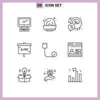 9 Creative Icons Modern Signs and Symbols of research lab bubble experiment sale Editable Vector Design Elements