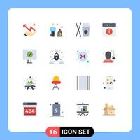 Flat Color Pack of 16 Universal Symbols of internet protection chinese computer mac Editable Pack of Creative Vector Design Elements