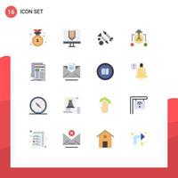 Universal Icon Symbols Group of 16 Modern Flat Colors of dollar idea programing bulb tool Editable Pack of Creative Vector Design Elements