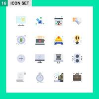 16 Creative Icons Modern Signs and Symbols of healthy no diet seo open mail Editable Pack of Creative Vector Design Elements