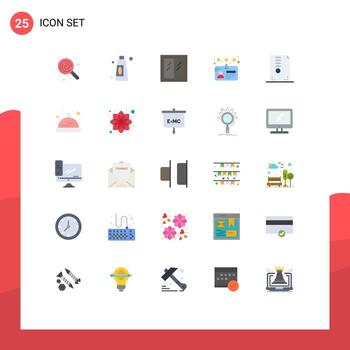 User Interface Pack of 25 Basic Flat Colors of design archive file house archive driver Editable Vector Design Elements