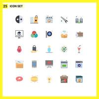 Universal Icon Symbols Group of 25 Modern Flat Colors of computer tools shopping saw cup Editable Vector Design Elements