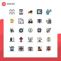 25 Creative Icons Modern Signs and Symbols of gold bank love roller construction Editable Vector Design Elements