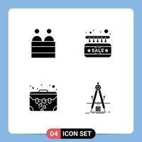 conjunto de iconos modernos de la interfaz de usuario símbolos signos para la corte breve persona firmar traje caso elementos de diseño vectorial editables vector