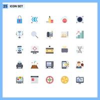 Group of 25 Flat Colors Signs and Symbols for iot fan achievement engine industry Editable Vector Design Elements