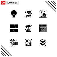 9 Creative Icons Modern Signs and Symbols of nuclear layout home image editing Editable Vector Design Elements