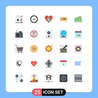 Modern Set of 25 Flat Colors and symbols such as money hobby earth hobbies day Editable Vector Design Elements