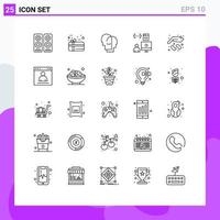 25 Creative Icons Modern Signs and Symbols of farming programmer human development coding Editable Vector Design Elements