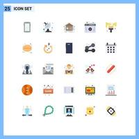 25 Creative Icons Modern Signs and Symbols of color player automation web network Editable Vector Design Elements