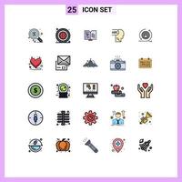 Set of 25 Modern UI Icons Symbols Signs for digital visiter medical returning wedding Editable Vector Design Elements