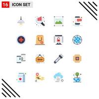 16 Flat Color concept for Websites Mobile and Apps regular notification design news image Editable Pack of Creative Vector Design Elements