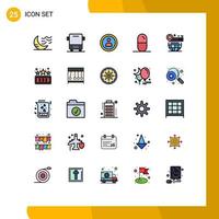 25 Creative Icons Modern Signs and Symbols of map sport transport health user Editable Vector Design Elements