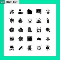 25 Creative Icons Modern Signs and Symbols of thermometer iot files internet of things photo Editable Vector Design Elements