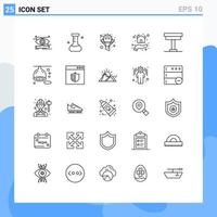 25 Creative Icons Modern Signs and Symbols of shelter home cog hand optimization Editable Vector Design Elements