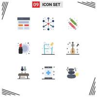 conjunto de 9 iconos de interfaz de usuario modernos símbolos signos para diseño cosmético de moda belleza postre elementos de diseño vectorial editables vector