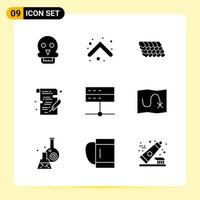 9 Creative Icons for Modern website design and responsive mobile apps 9 Glyph Symbols Signs on White Background 9 Icon Pack Creative Black Icon vector background