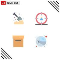 4 Creative Icons Modern Signs and Symbols of agriculture astronaut spade user space Editable Vector Design Elements