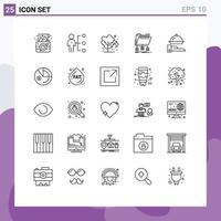 25 Creative Icons Modern Signs and Symbols of folder data person backup green Editable Vector Design Elements