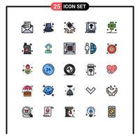 conjunto de 25 iconos modernos de la interfaz de usuario signos de símbolos para cuatro elementos de diseño de vectores editables de la biblia de nota de salud de acción de gracias