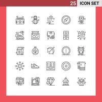 25 Creative Icons Modern Signs and Symbols of lantern symbol flora orientation rose Editable Vector Design Elements