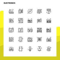 Set of Electronics Line Icon set 25 Icons Vector Minimalism Style Design Black Icons Set Linear pictogram pack