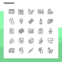 Set of Pregnancy Line Icon set 25 Icons Vector Minimalism Style Design Black Icons Set Linear pictogram pack