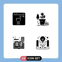 Editable Vector Line Pack of Simple Solid Glyphs of business calculator finance money accounts Editable Vector Design Elements