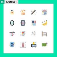 16 Creative Icons Modern Signs and Symbols of page data package graphical designing Editable Pack of Creative Vector Design Elements