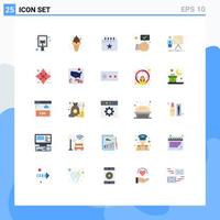 paquete de iconos vectoriales de stock de 25 signos y símbolos de línea para elementos de diseño vectorial editables de oferta de etiqueta de calendario de presentación de gráficos vector