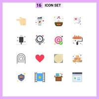 paquete de iconos de vector de stock de 16 signos y símbolos de línea para cable cesta de amor foto huevo paquete editable de elementos creativos de diseño de vectores