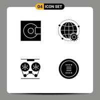 Pack of Modern Solid Glyphs Signs and Symbols for Web Print Media such as devices multiplayer products online player Editable Vector Design Elements