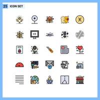 25 Creative Icons Modern Signs and Symbols of sign mind play knowledge printing Editable Vector Design Elements