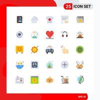 25 Creative Icons Modern Signs and Symbols of file website canada web finger Editable Vector Design Elements