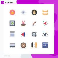 Universal Icon Symbols Group of 16 Modern Flat Colors of bascket new grow box boat Editable Pack of Creative Vector Design Elements