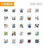 Simple Set of Covid19 Protection Blue 25 icon pack icon included sneeze virus illness cream healthcare cough viral coronavirus 2019nov disease Vector Design Elements