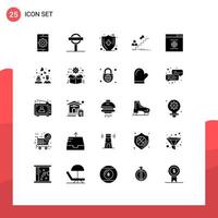 25 Creative Icons Modern Signs and Symbols of browser leader signs development promotion Editable Vector Design Elements